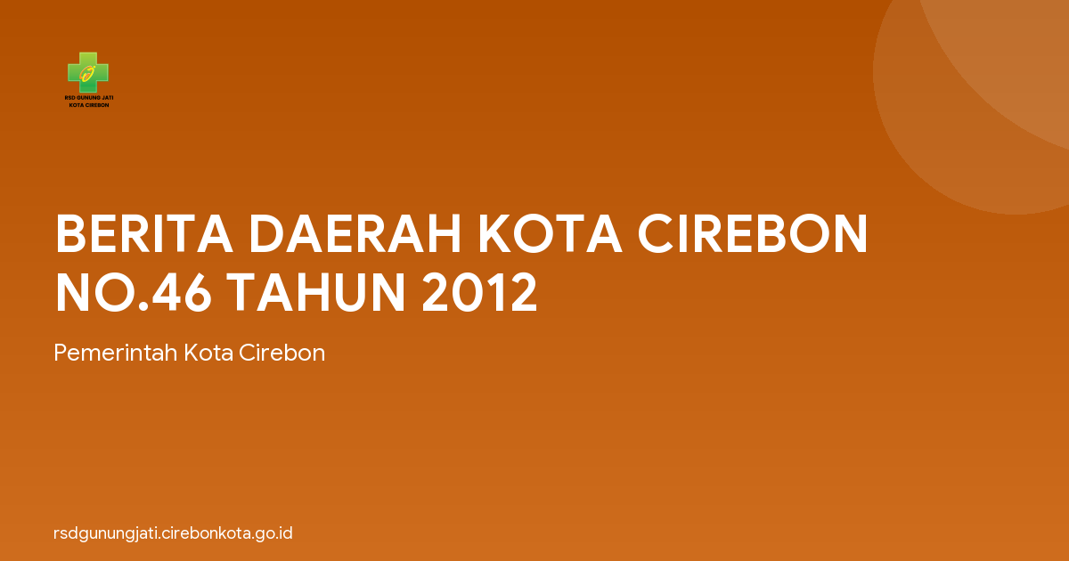BERITA DAERAH KOTA CIREBON NO.46 TAHUN 2012