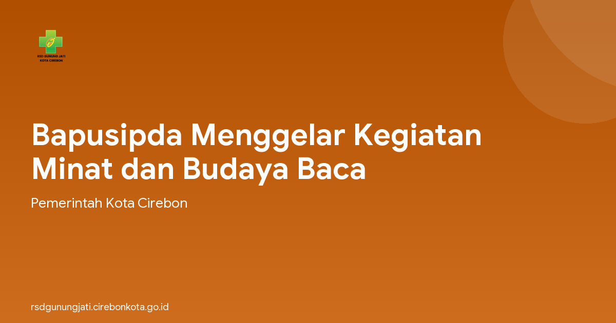 Bapusipda Menggelar Kegiatan Minat dan Budaya Baca