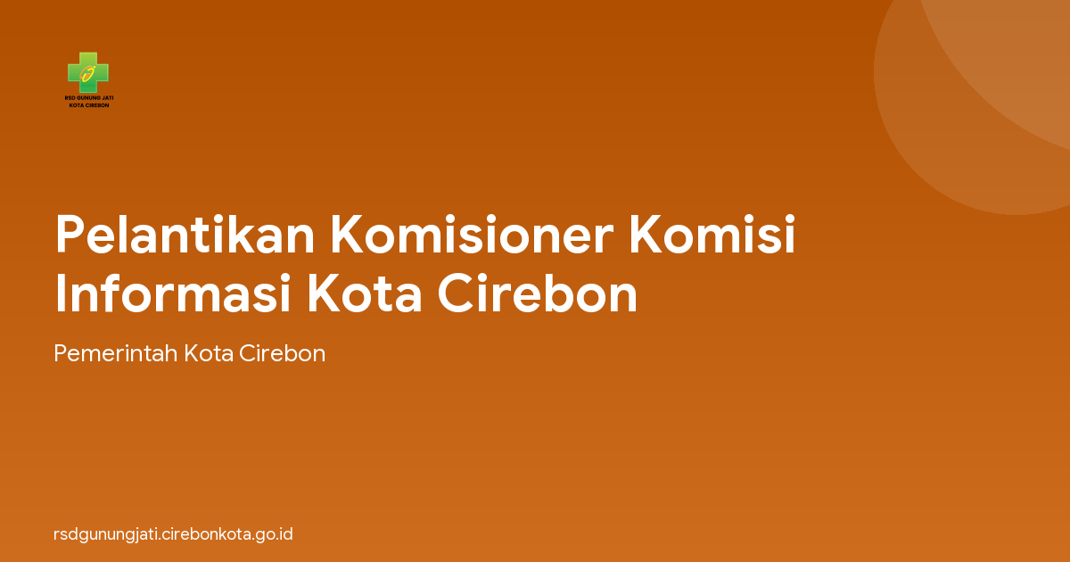 Pelantikan Komisioner Komisi Informasi Kota Cirebon