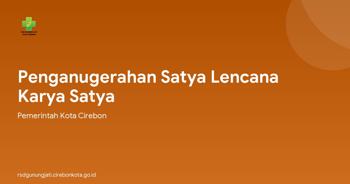Penganugerahan Satya Lencana Karya Satya
