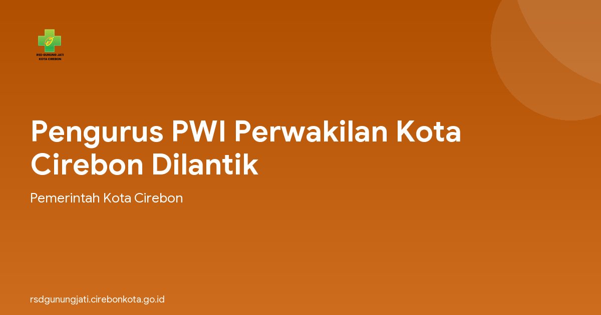Pengurus PWI Perwakilan Kota Cirebon Dilantik