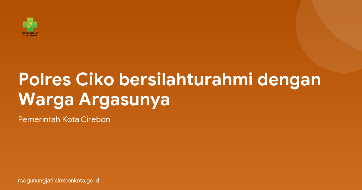 Polres Ciko bersilahturahmi dengan Warga Argasunya